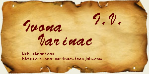 Ivona Varinac vizit kartica